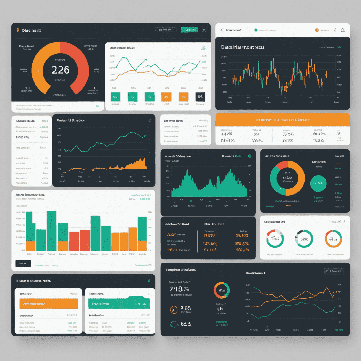 A sleek, modern dashboard displaying various investment metrics, including ROI charts, risk indicators, and market trend graphs. The interface is clean and user-friendly, showcasing the benefits of data-driven investment analysis.