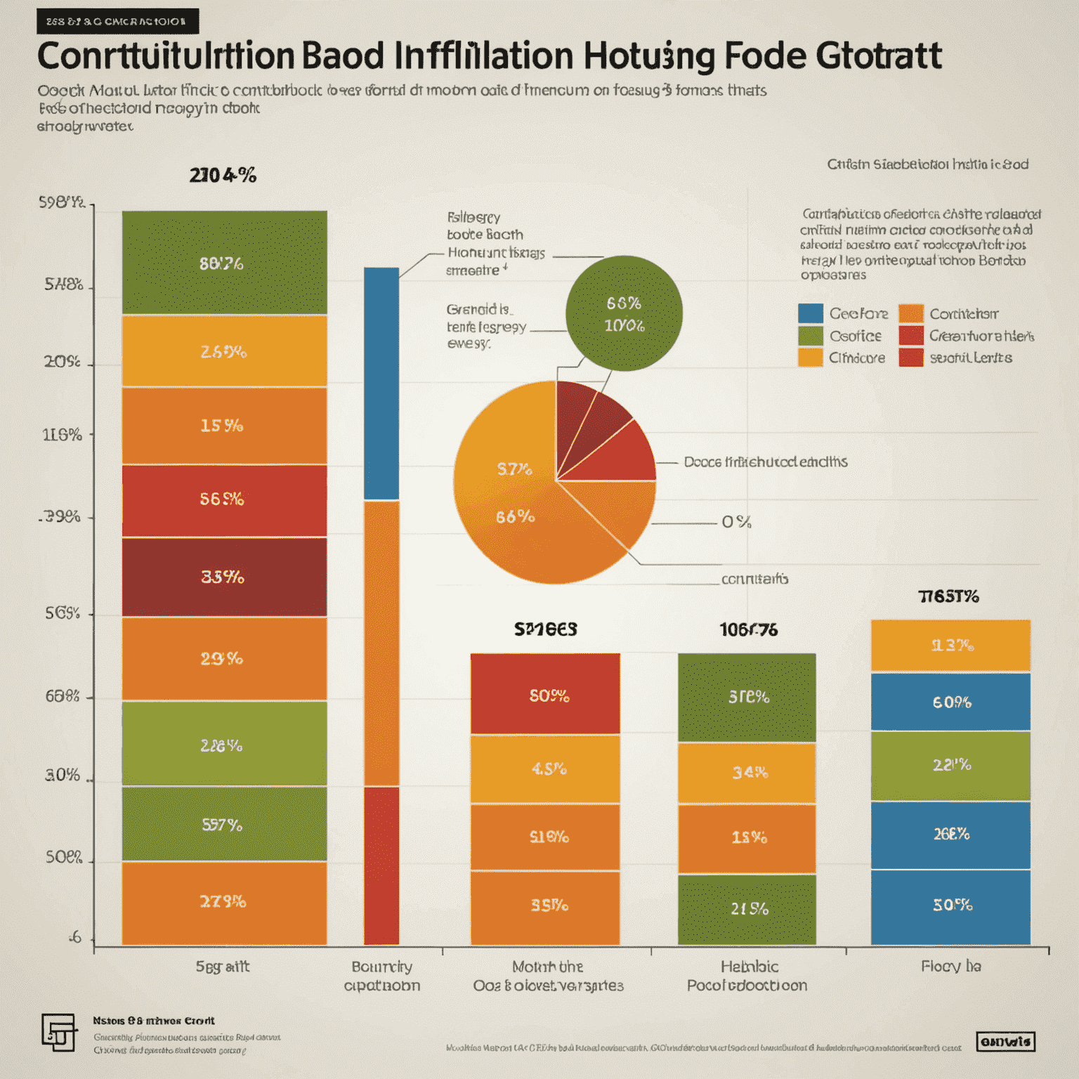 Stacked bar chart showing the contribution of various components (housing, food, energy, etc.) to core inflation over the past 6 months